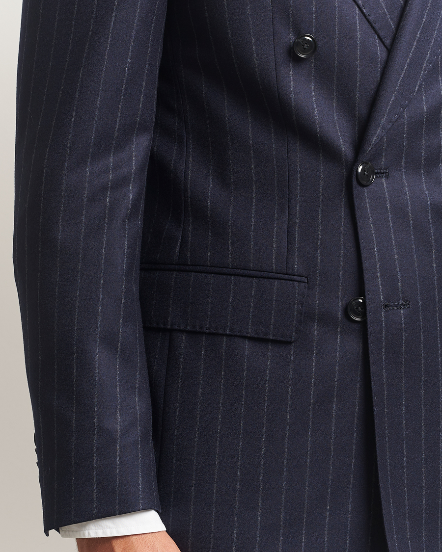Herren | Anzüge | BOSS BLACK | Huge Wool Double Breasted Pinstriped Suit Dark Blue