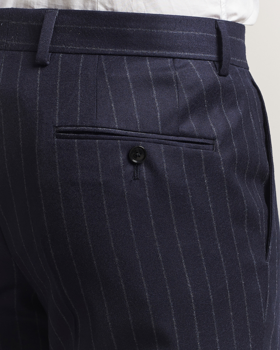 Herren | Anzüge | BOSS BLACK | Huge Wool Double Breasted Pinstriped Suit Dark Blue