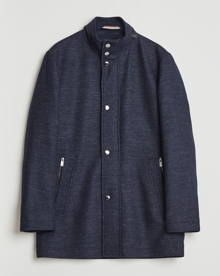 Herren | Jacken | BOSS BLACK | Camron Wool Coat Dark Blue