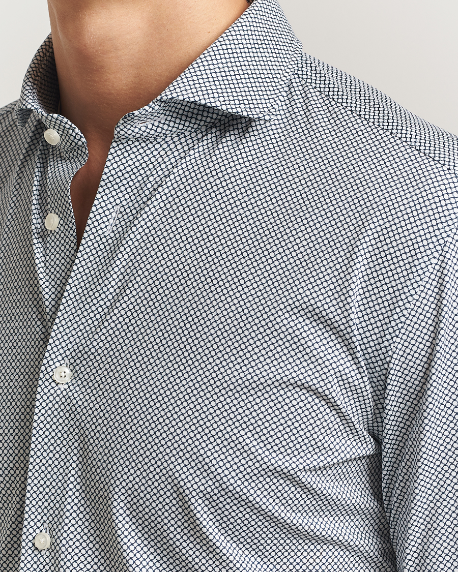 Herren | Hemden | BOSS BLACK | Hank 4-Way Printed Stretch Shirt Dark Blue