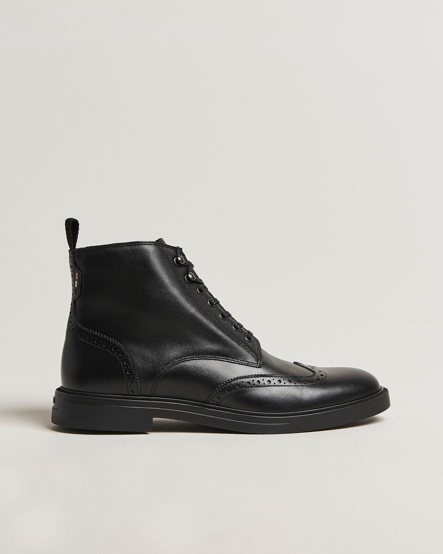 Herren | Boots | BOSS BLACK | Calev Leather Brogue Boot Black