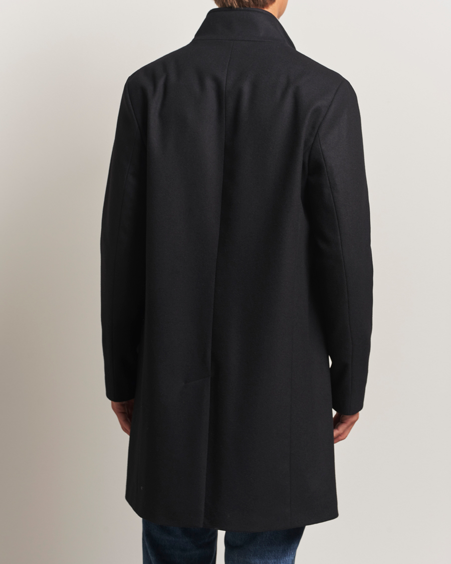 Herren | Jacken | J.Lindeberg | Jesse Stand Up Wool Melton Coat Black