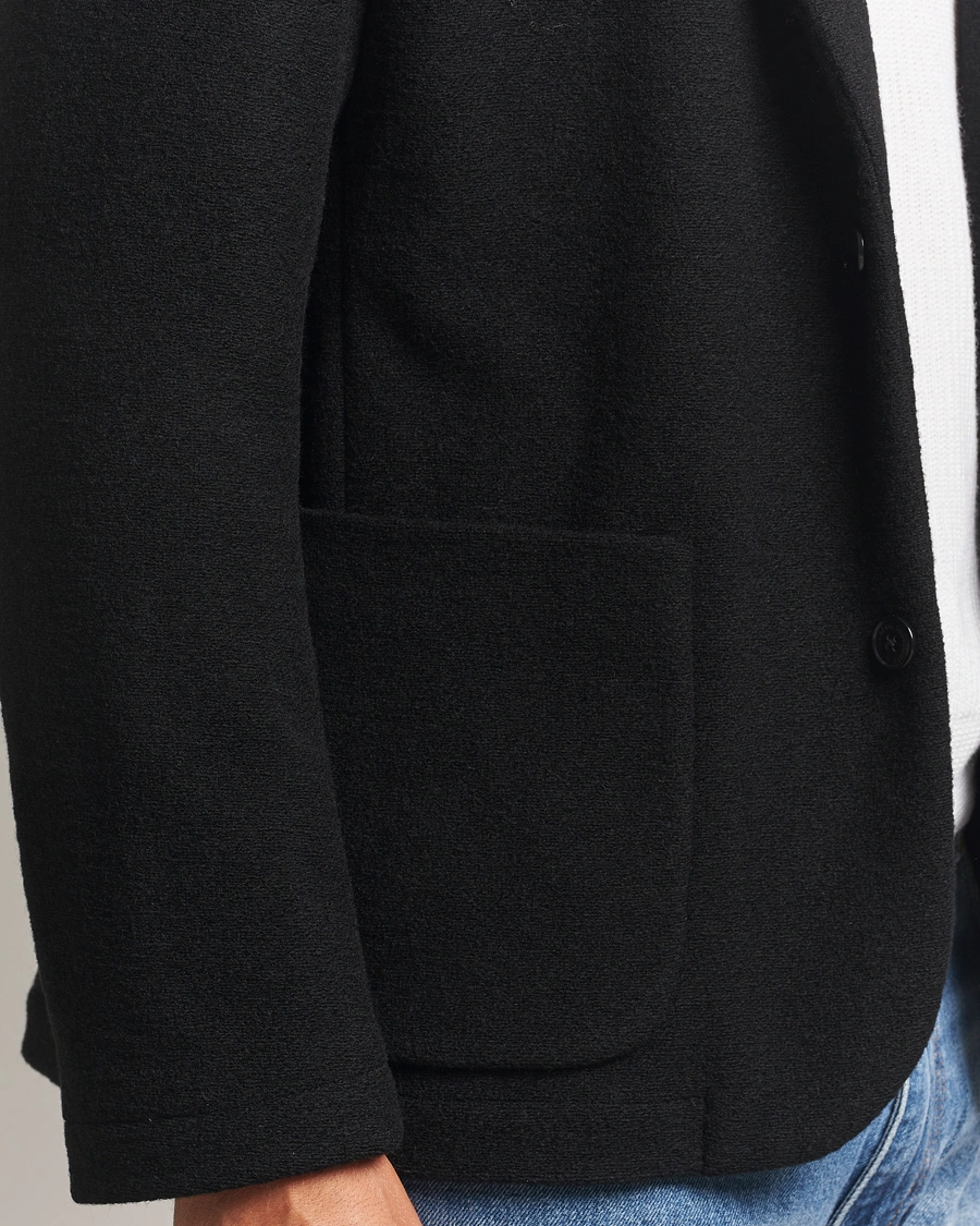 Herren | Sakkos | J.Lindeberg | Calvon Wool Knitted Blazer Black