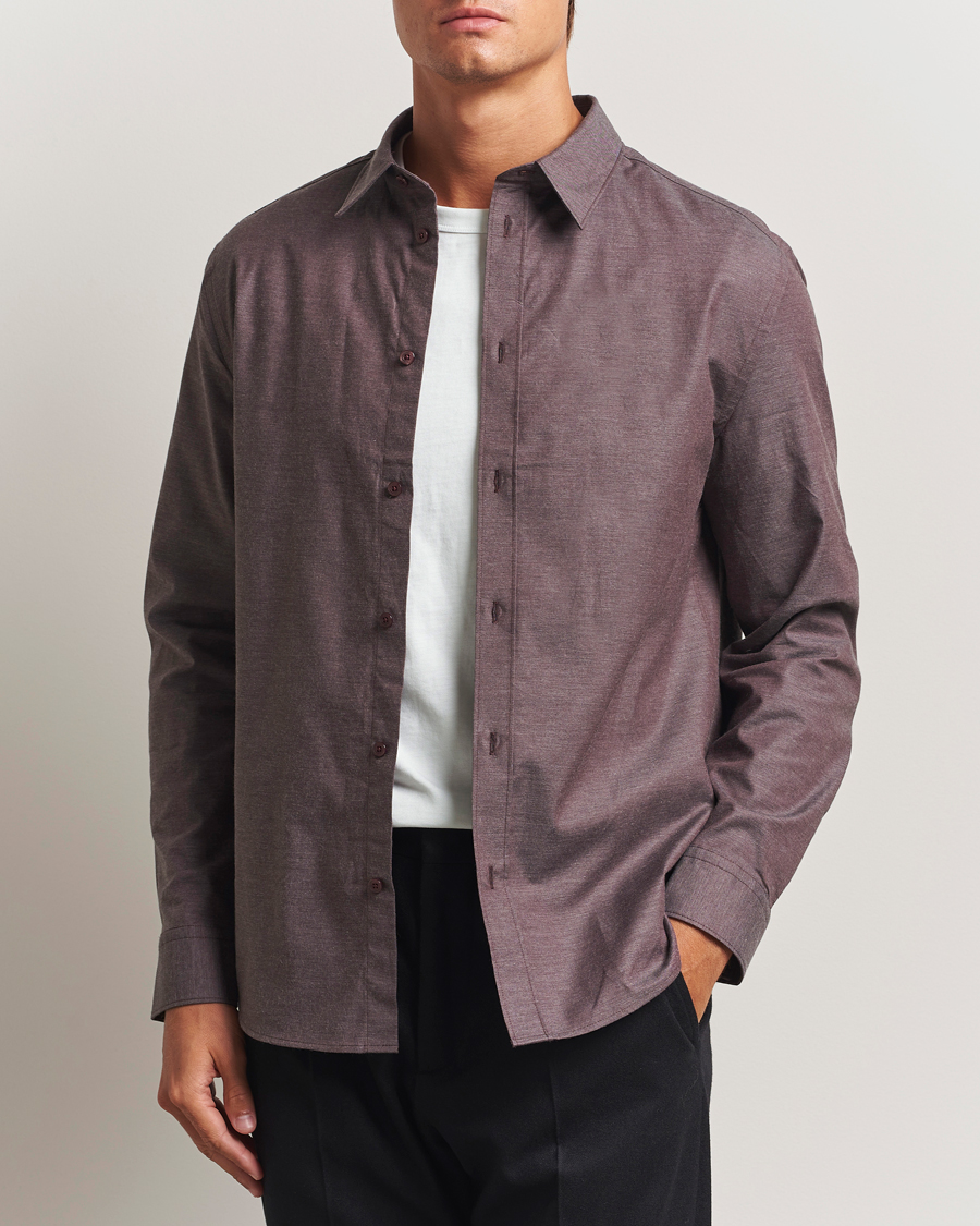 Herren | Hemden | J.Lindeberg | Slim Fit Light Flannel Shirt Huckleberry
