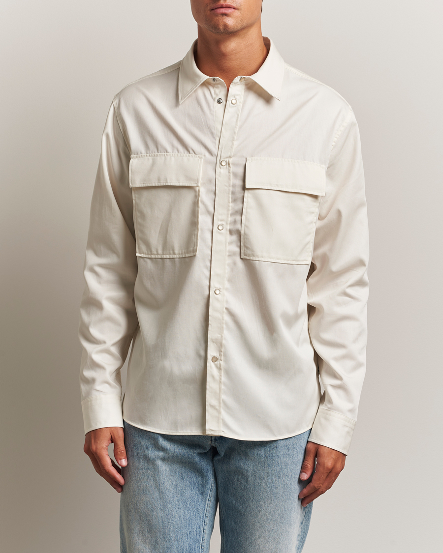 Herren | Hemden | J.Lindeberg | Finnigan Tencel Twill Overshirt Cloud White