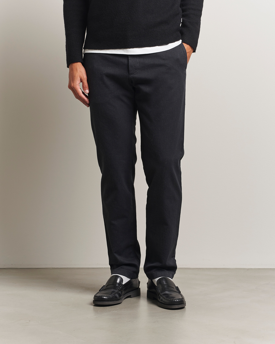Herren | Hosen | J.Lindeberg | Ched Flannel Twill Pants Dark Grey Melange