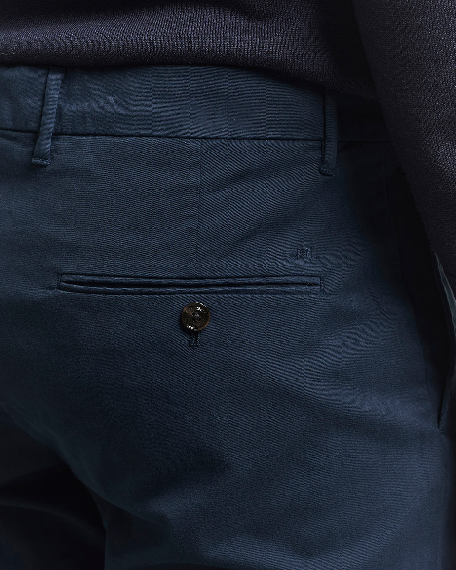 Herren | Hosen | J.Lindeberg | Ched Cotton Stretch Chinos Navy