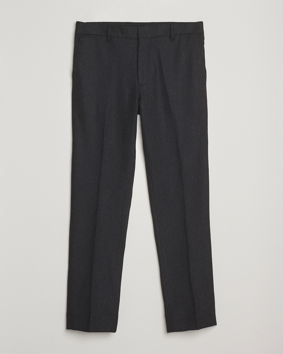 Herren | Hosen | J.Lindeberg | Soren Cash Stretch Flannel Trousers Dark Grey Melange