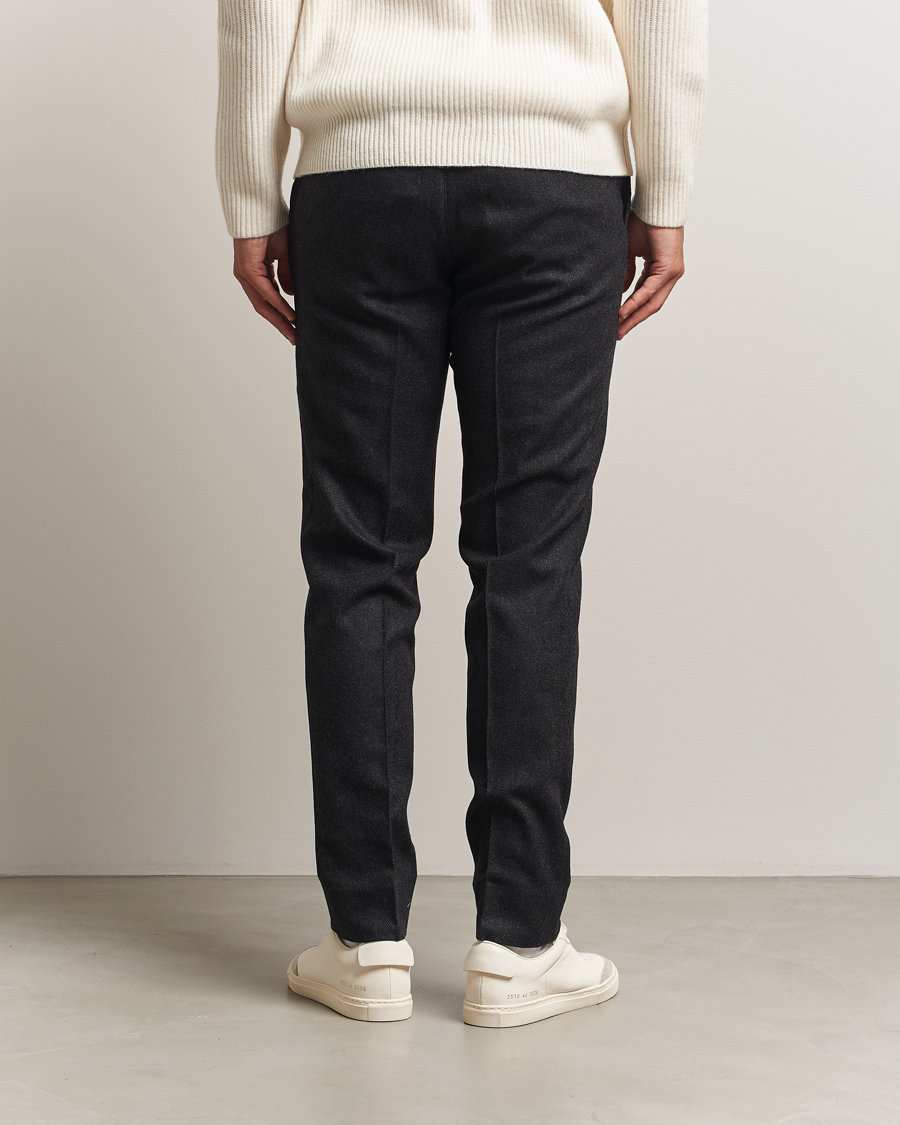 Herren | Hosen | J.Lindeberg | Soren Cash Stretch Flannel Trousers Dark Grey Melange
