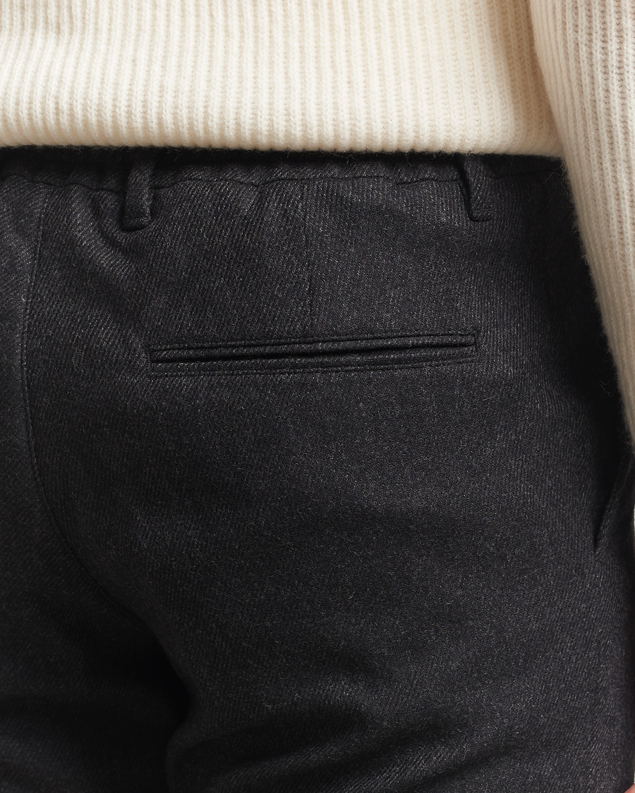 Herren | Hosen | J.Lindeberg | Soren Cash Stretch Flannel Trousers Dark Grey Melange