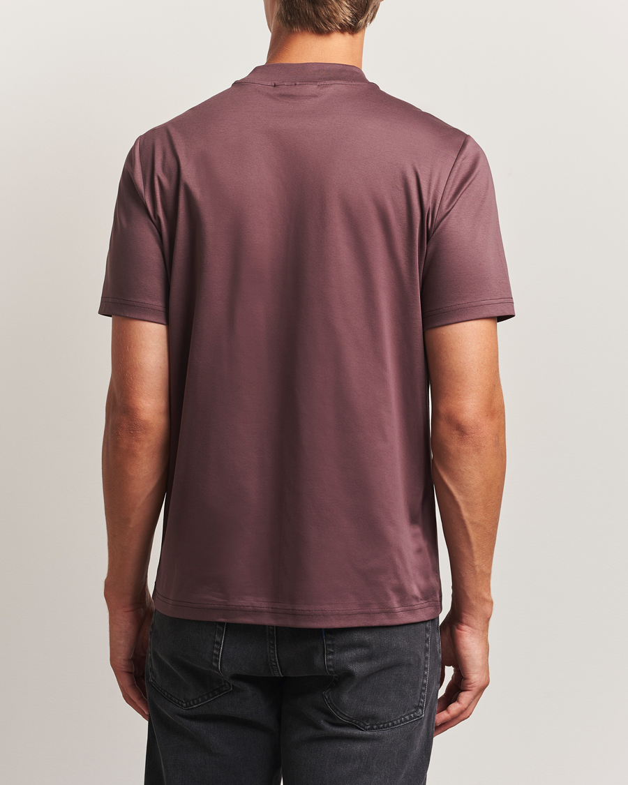 Herren | T-Shirts | J.Lindeberg | Ace Mock Neck T-Shirt Huckleberry