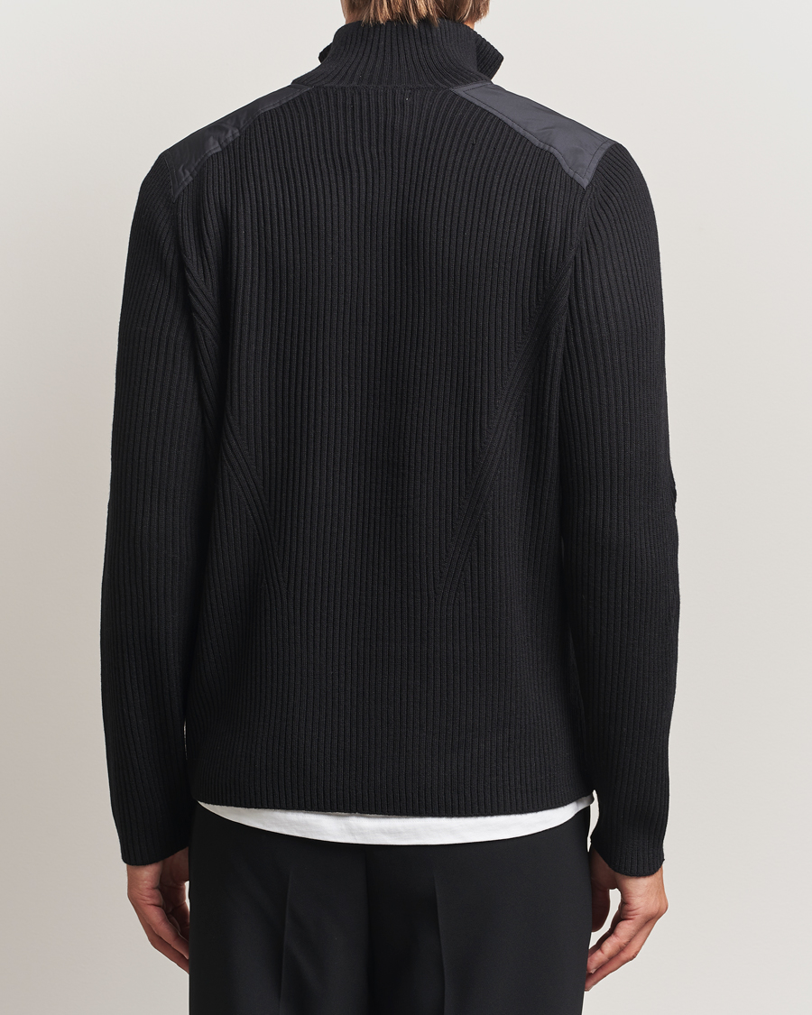 Herren | Pullover | J.Lindeberg | Martin Knitted Hybrid Half Zip Black
