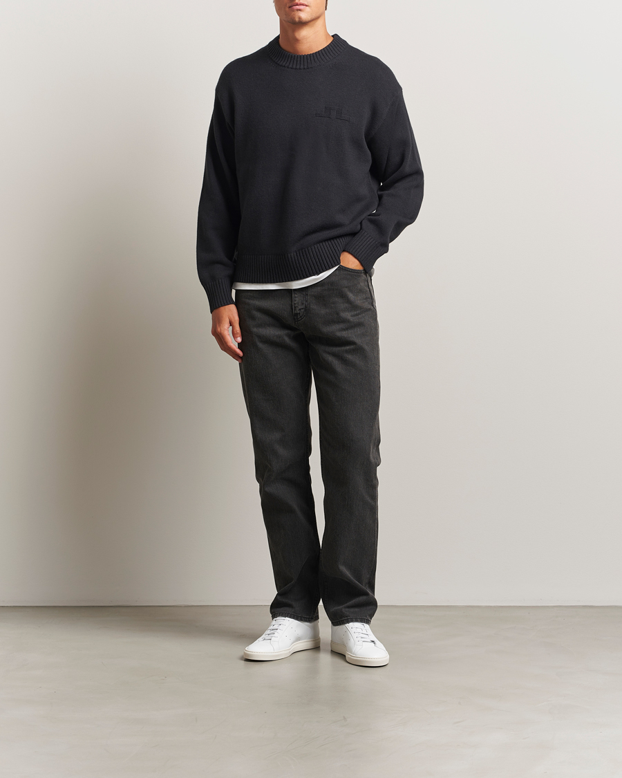 Herren | Pullover | J.Lindeberg | Eddy Wool/Cotton Knitted Sweater Black