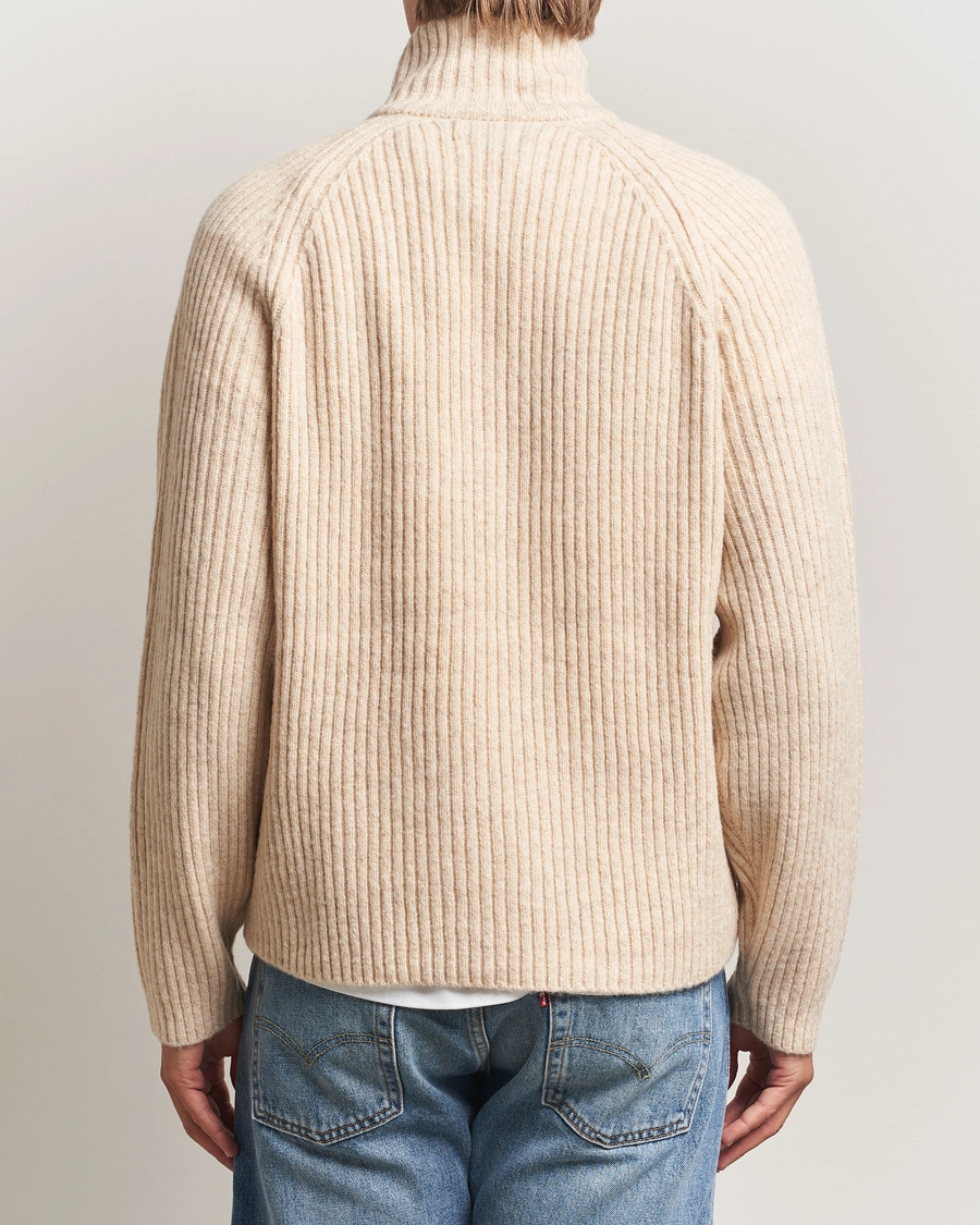 Herren | Pullover | J.Lindeberg | Victor Wool Half Zip Moonbeam Melange