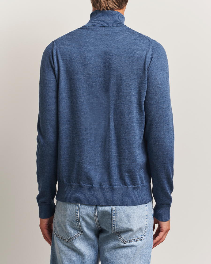 Herren | Pullover | J.Lindeberg | Kaden Merino Turtleneck Vintage Indigo Melange