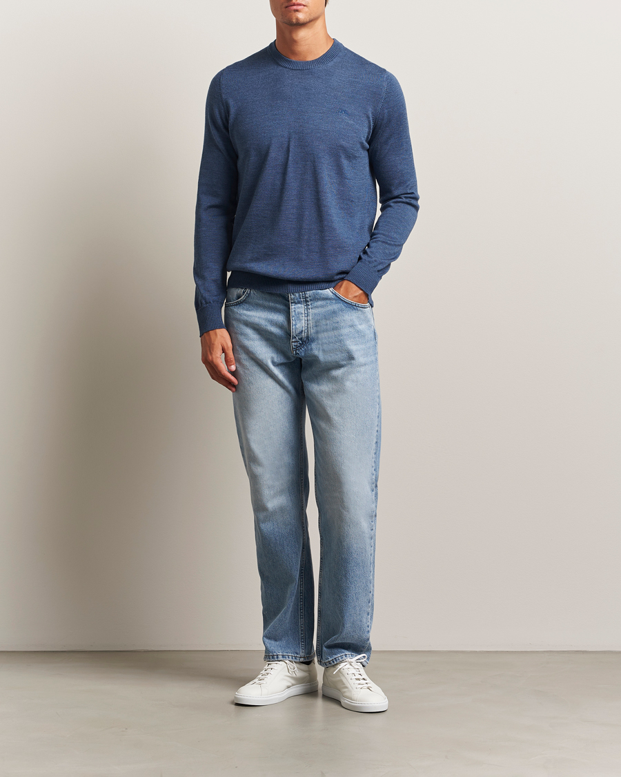 Herren | Pullover | J.Lindeberg | Keane Merino Crew Neck Vintage Indigo