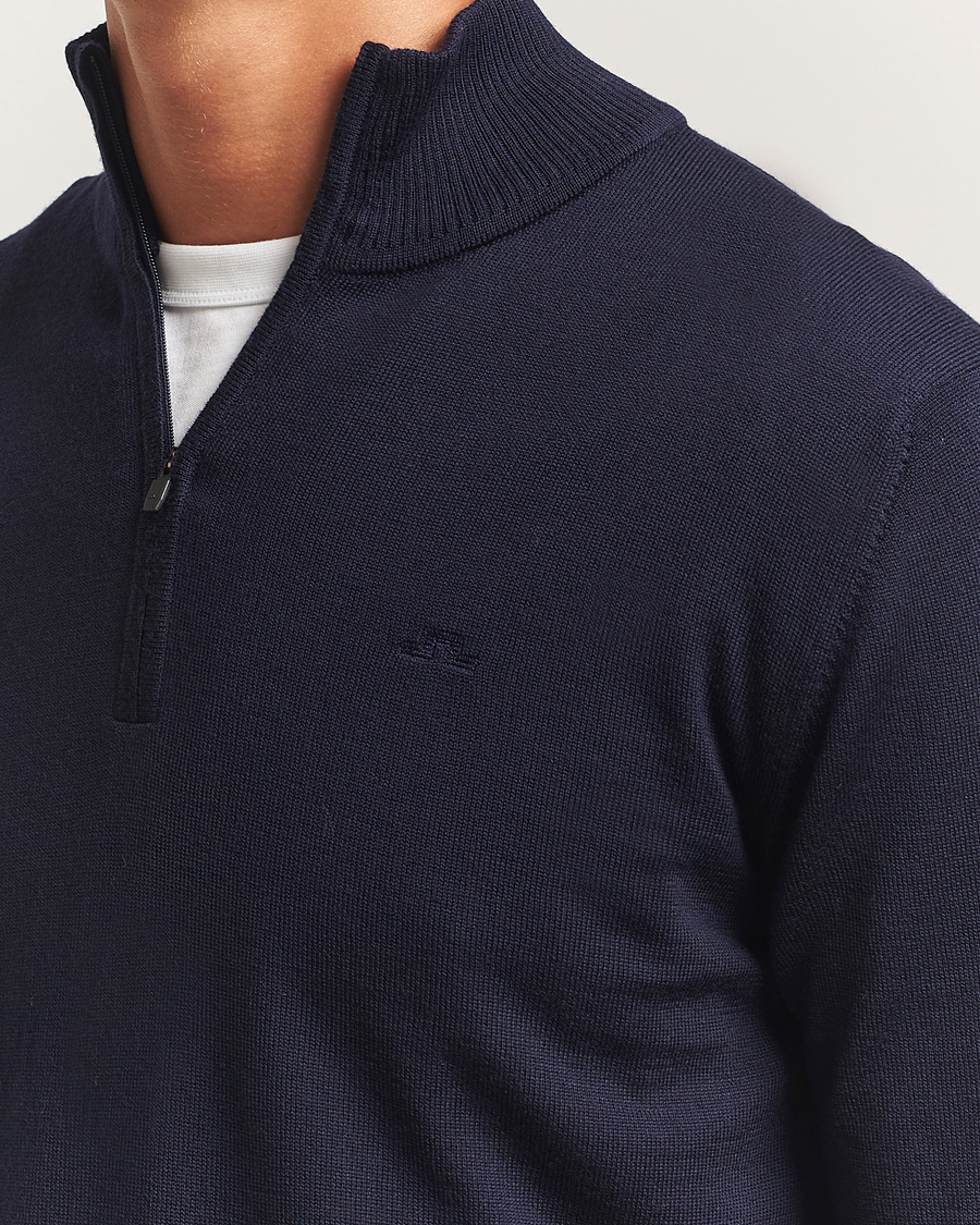 Herren | Pullover | J.Lindeberg | Kiyan Merino Half Zip Navy