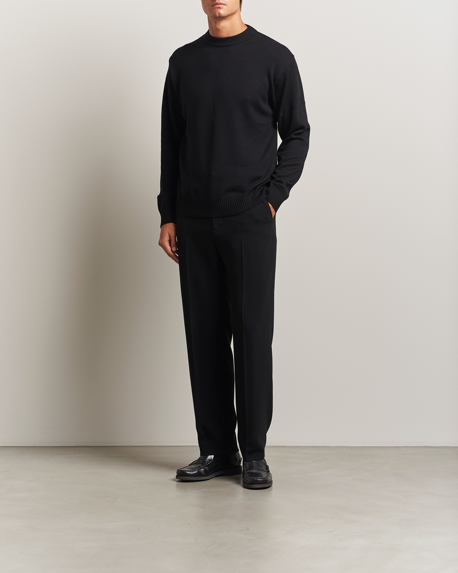 Herren | Pullover | J.Lindeberg | Kino Merino Crew Neck Black