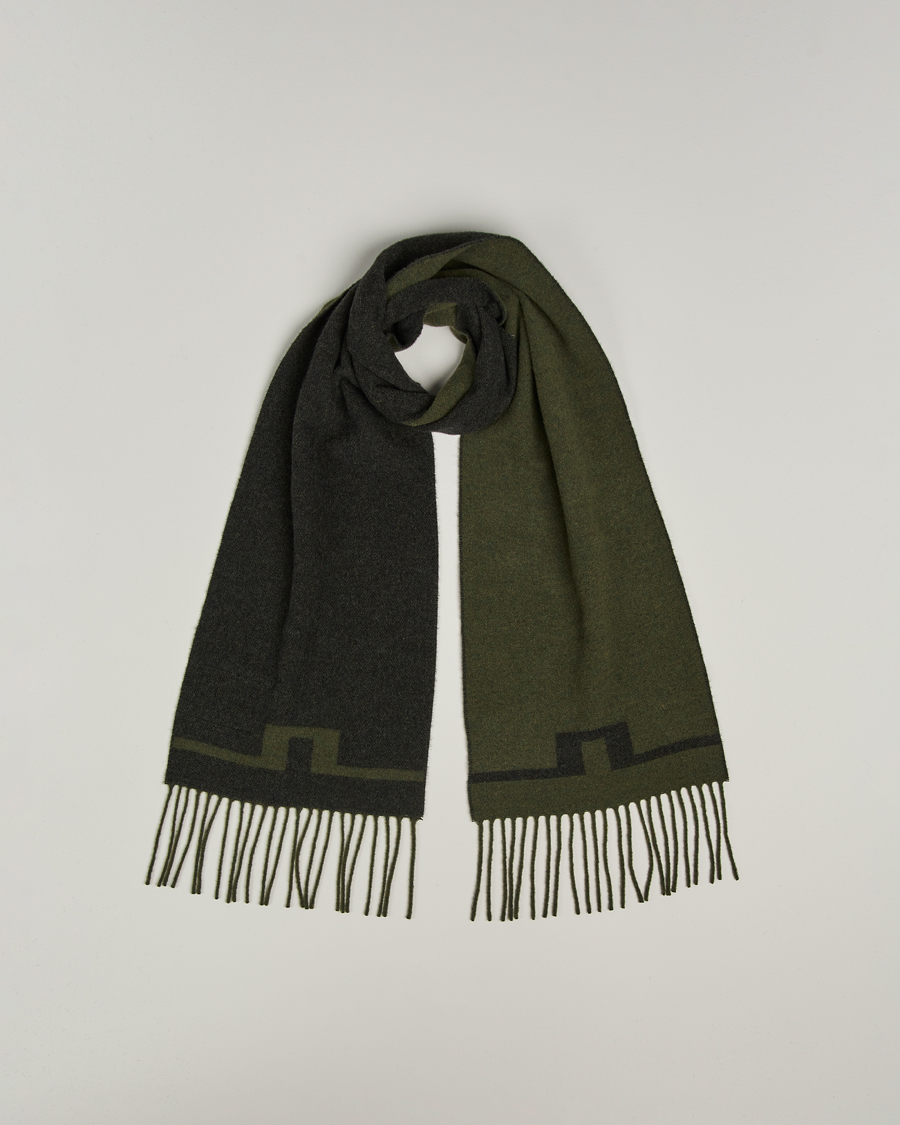 Herren | Schals | J.Lindeberg | Champ Wool Doublefaced Scarf Forest Green