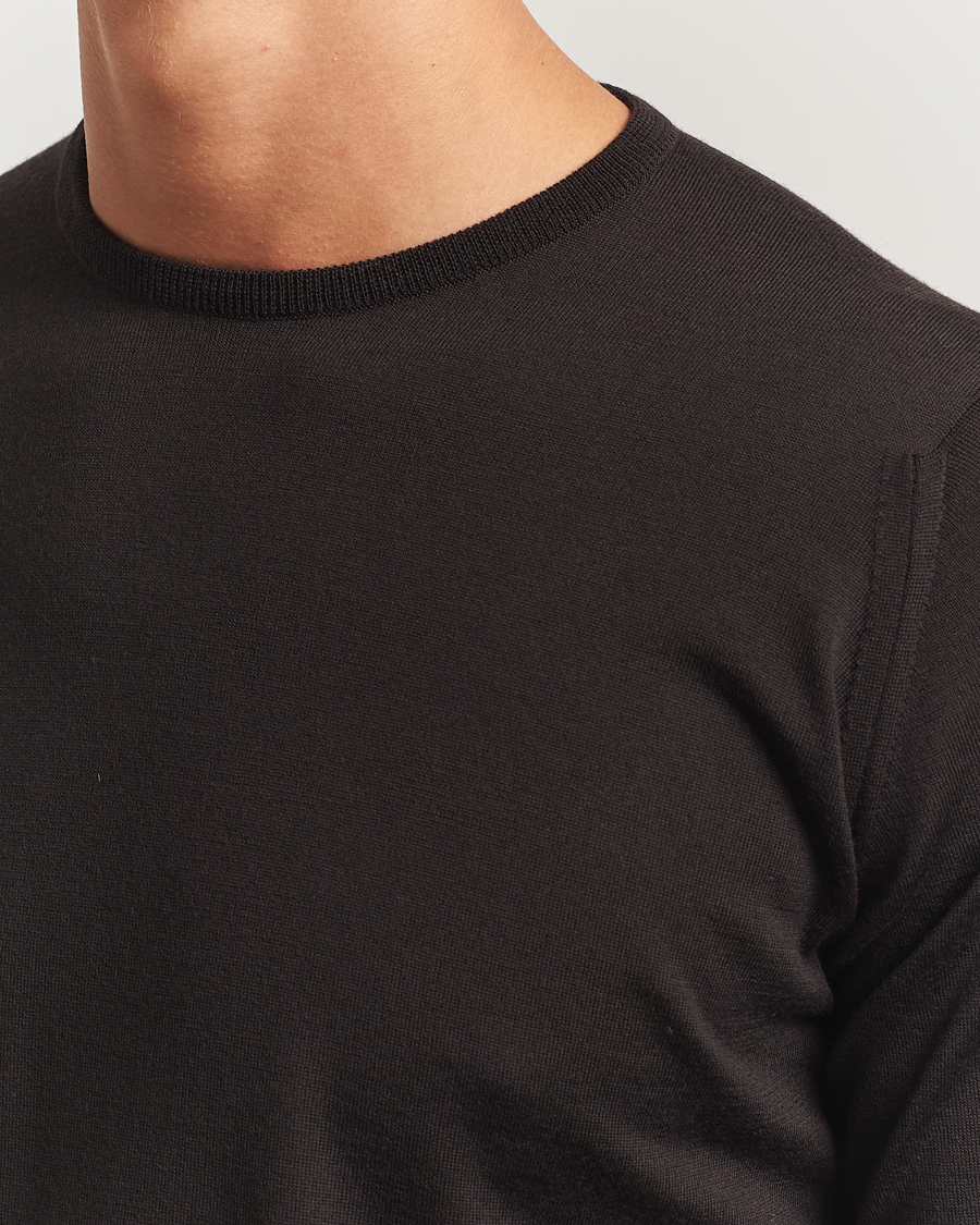 Herren | Pullover | John Smedley | Lundy Extra Fine Merino Crew Neck Faulkner Brown