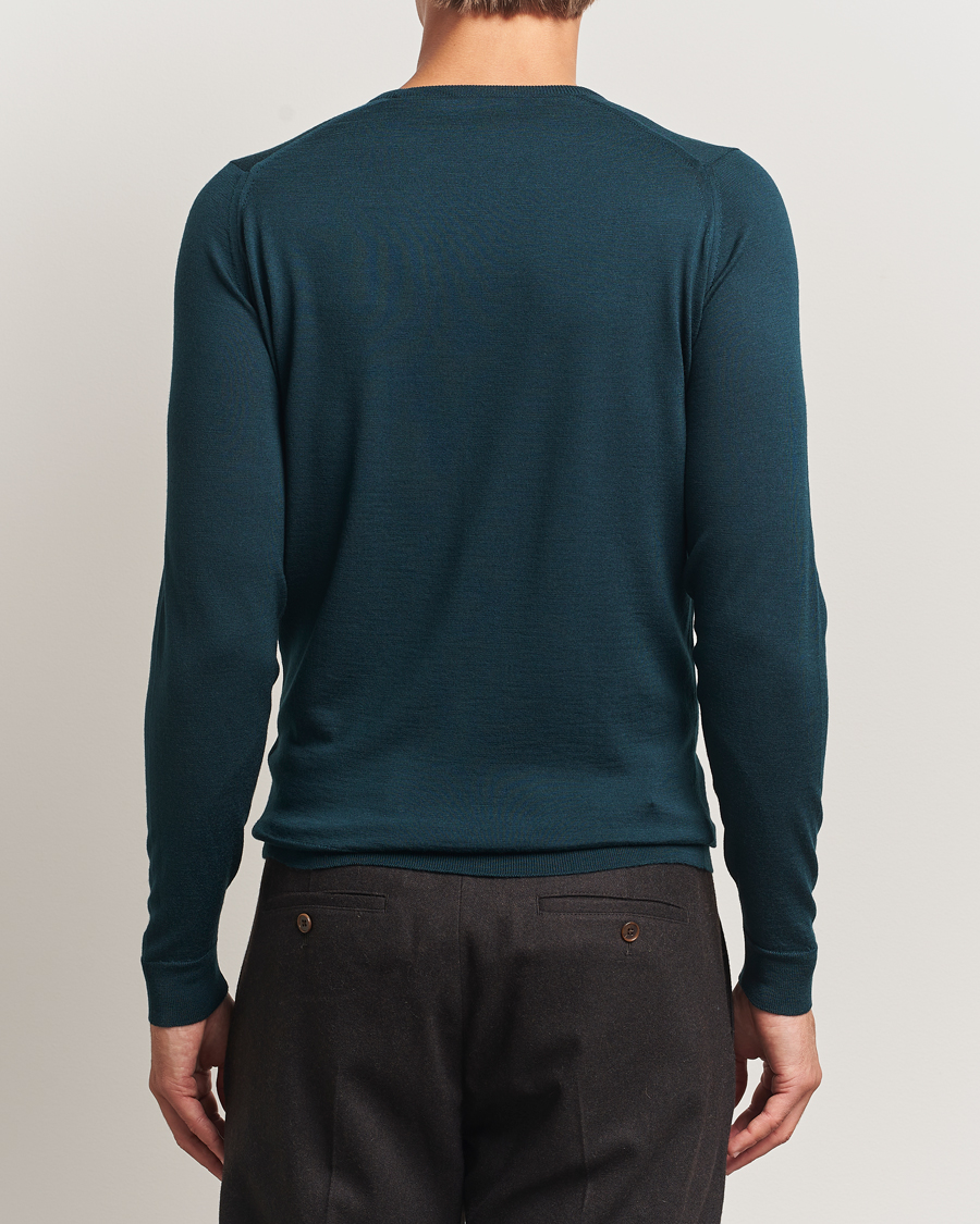 Herren | Pullover | John Smedley | Lundy Extra Fine Merino Crew Neck Richardson Green