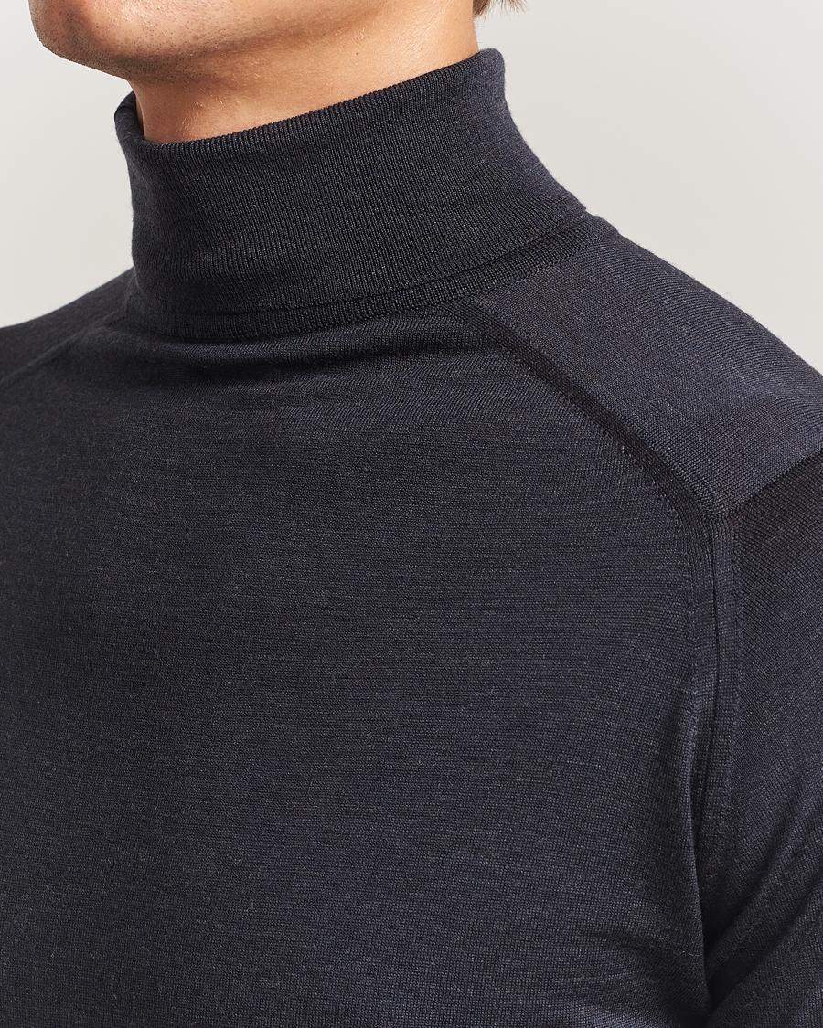 Herren | Pullover | John Smedley | Cherwell Extra Fine Merino Rollneck Hepburn Smoke