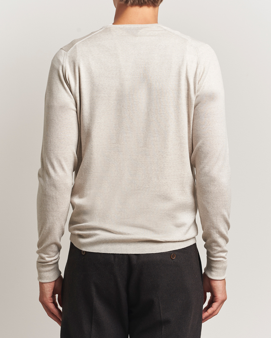 Herren | Pullover | John Smedley | Bobby Extra Fine Merino V-Neck Pullover Grey Fleece