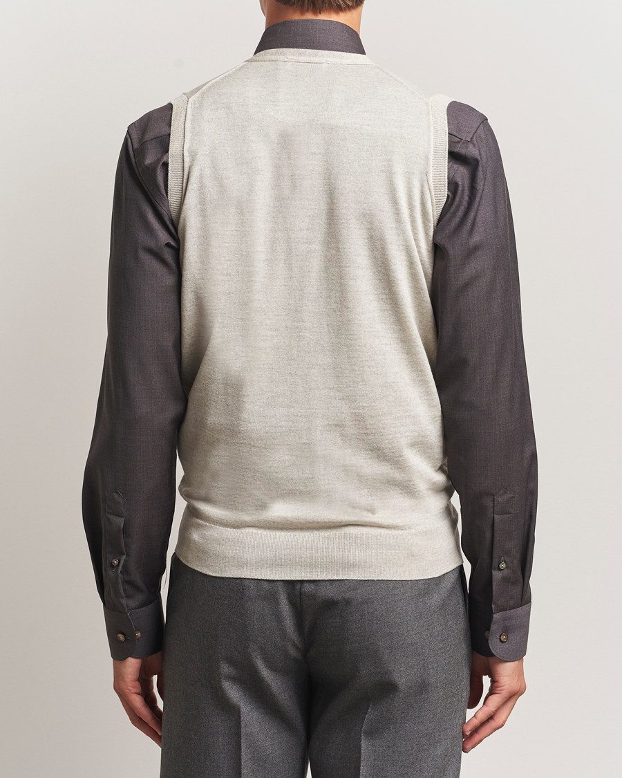 Herren | Pullover | John Smedley | Huntswood Slim Fit Waistcoat Grey Fleece