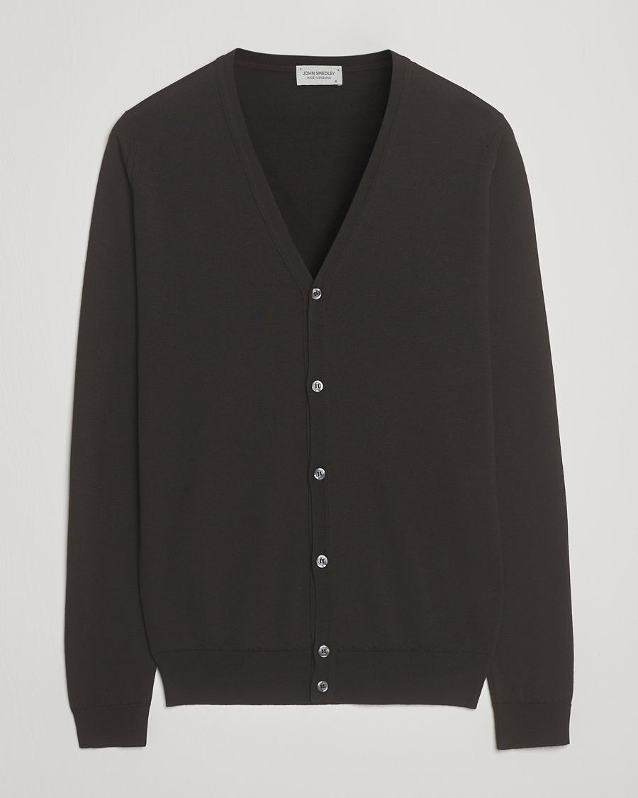 Herren | Pullover | John Smedley | Petworth Extra Fine Merino Cardigan Faulkner Brown