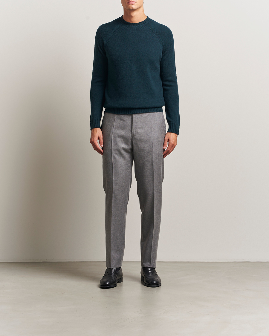 Herren | Pullover | John Smedley | Denver Extra Fine Merino Crew Neck Richardson Green