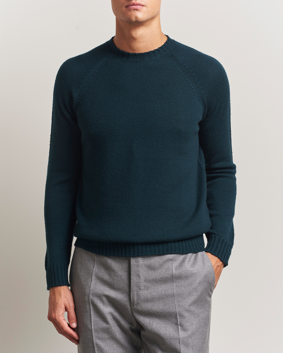 Herren | Pullover | John Smedley | Denver Extra Fine Merino Crew Neck Richardson Green