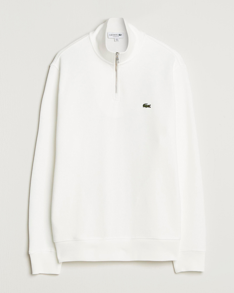 Herren | Pullover | Lacoste | Rib Interlock Half Zip Flour