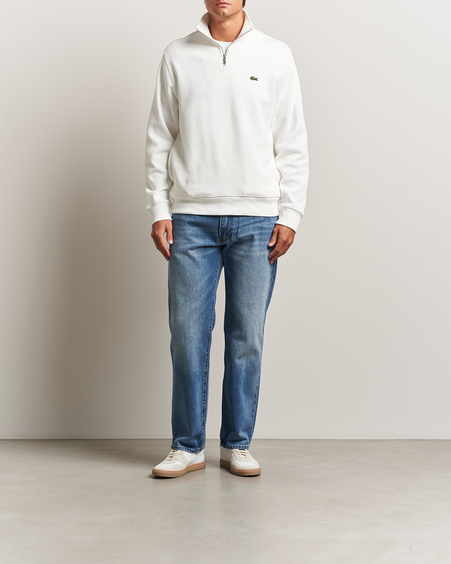 Herren | Pullover | Lacoste | Rib Interlock Half Zip Flour