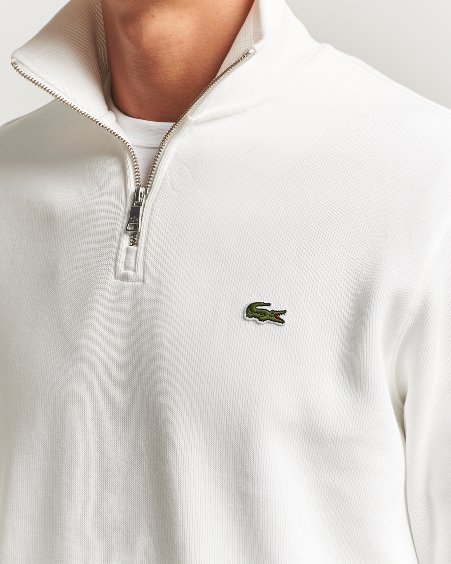 Herren | Pullover | Lacoste | Rib Interlock Half Zip Flour