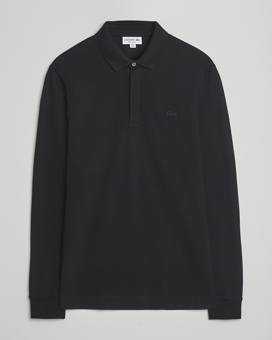 Herren | Poloshirts | Lacoste | Paris Long Sleeve Polo Piké Black