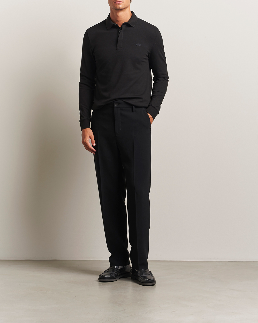 Herren | Poloshirts | Lacoste | Paris Long Sleeve Polo Piké Black