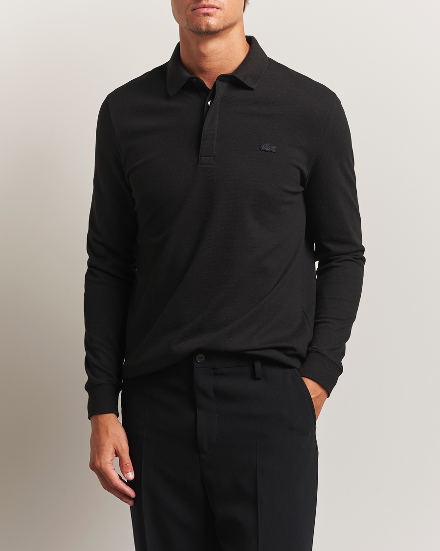 Herren | Poloshirts | Lacoste | Paris Long Sleeve Polo Piké Black