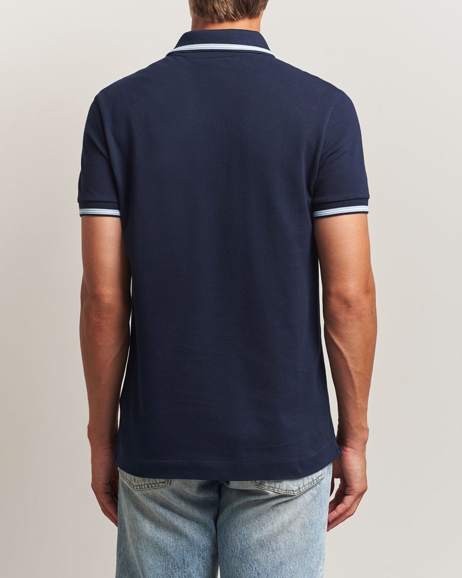 Herren | Poloshirts | Lacoste | Original Stripe Collar Polo Piké Navy Blue
