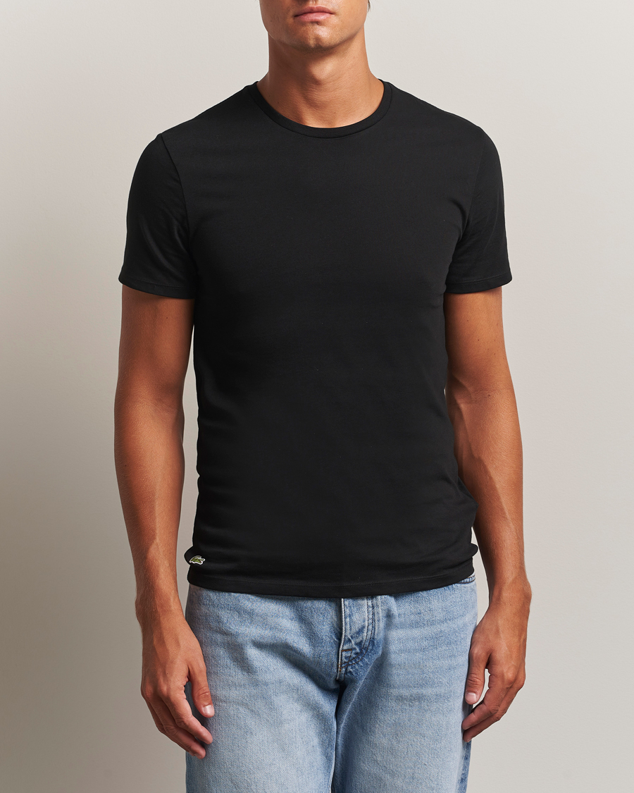 Herren | T-Shirts | Lacoste | 3-Pack Crew Neck T-Shirt Black