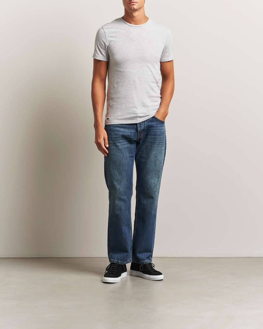 Herren | T-Shirts | Lacoste | 3-Pack Crew Neck T-Shirt White/Grey/Black