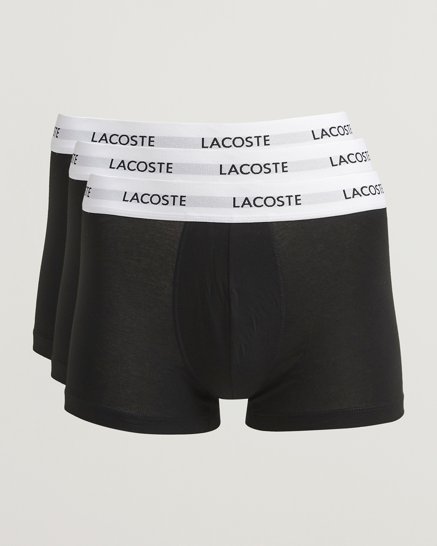Herren | Unterwäsche | Lacoste | 3-Pack Stretch Cotton Trunks Black