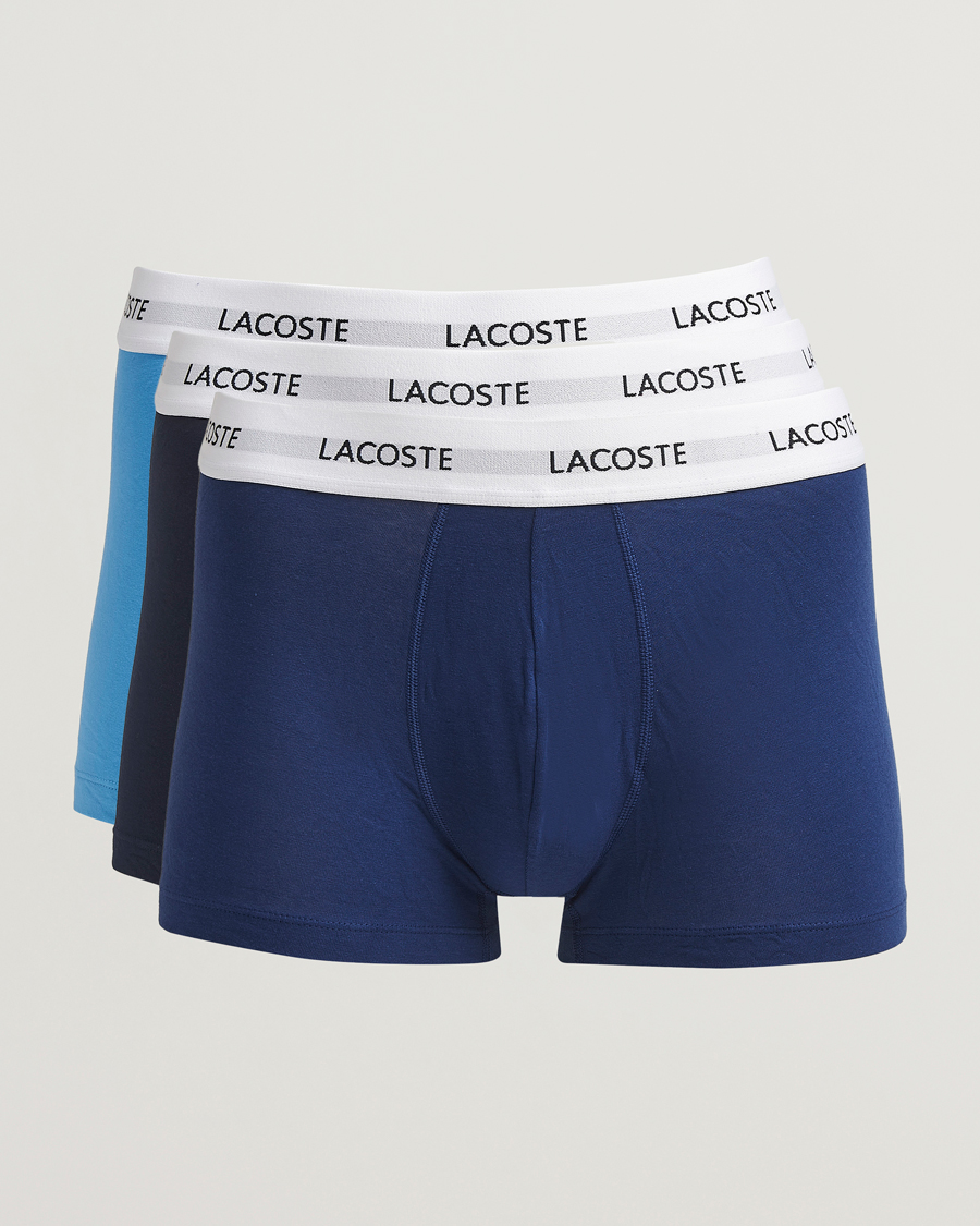 Herren | Unterwäsche | Lacoste | 3-Pack Stretch Cotton Trunks Blue