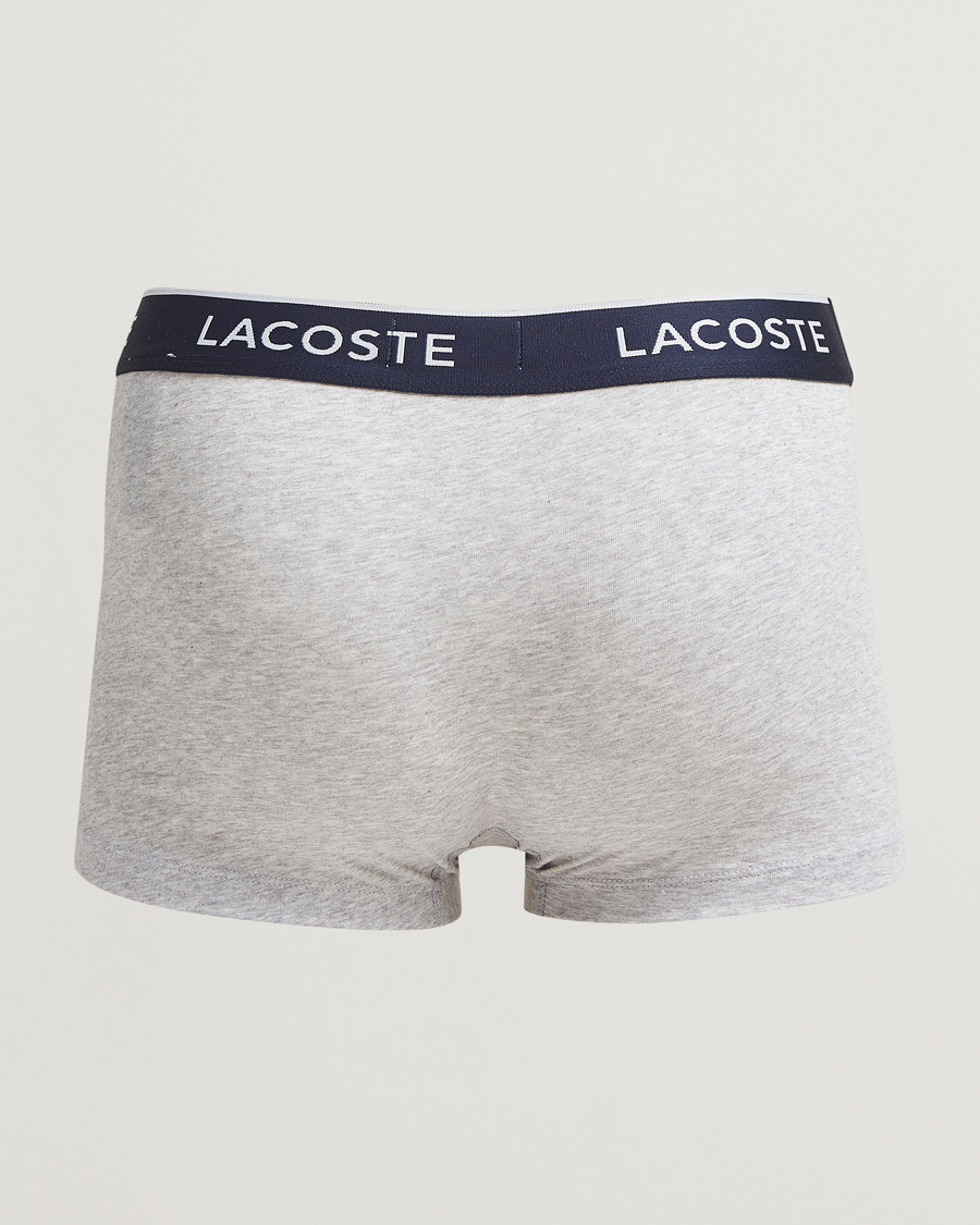 Herren | Unterwäsche | Lacoste | 3-Pack Stretch Cotton Trunks Silver Chine