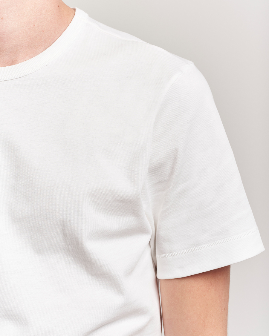Herren | T-Shirts | Merz b. Schwanen | Classic Fit Sturdy Loopwheeled T-Shirt White