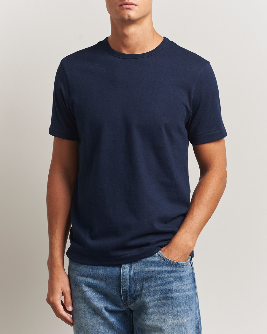 Herren | T-Shirts | Merz b. Schwanen | Classic Fit Sturdy T-Shirt Ink Blue