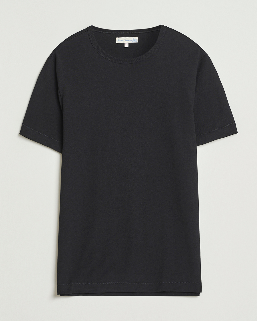 Herren | T-Shirts | Merz b. Schwanen | Classic Fit Sturdy Loopwheeled T-Shirt Black