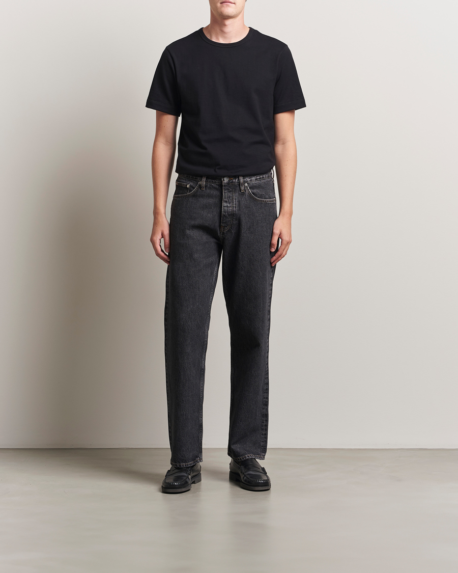 Herren | T-Shirts | Merz b. Schwanen | Classic Fit Sturdy Loopwheeled T-Shirt Black