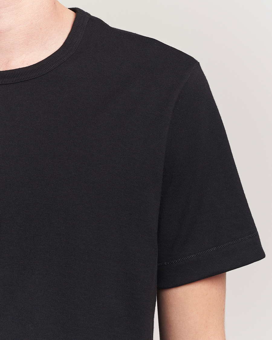 Herren | T-Shirts | Merz b. Schwanen | Classic Fit Sturdy Loopwheeled T-Shirt Black