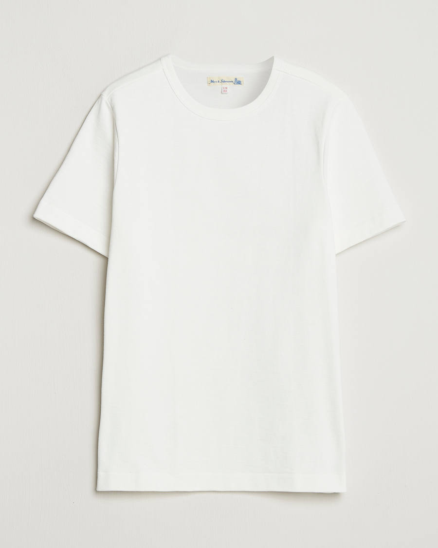 Herren | T-Shirts | Merz b. Schwanen | Relaxed Fit Loopwheeled Heavy T-Shirt White