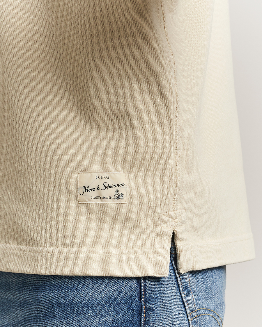 Herren | Pullover | Merz b. Schwanen | Relaxed Fit Vintage Cotton Rugby Shirt Nature